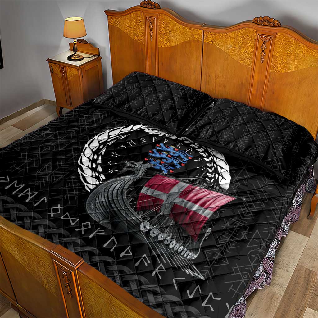 Denmark Viking Drakkar Quilt Bed Set Viking Blood - Wonder Print Shop