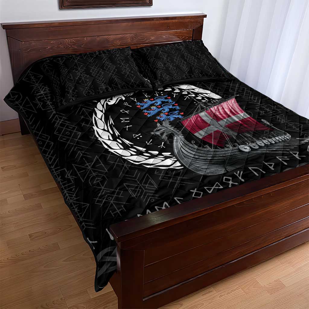 Denmark Viking Drakkar Quilt Bed Set Viking Blood - Wonder Print Shop