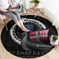 Denmark Viking Drakkar Round Carpet Viking Blood - Wonder Print Shop