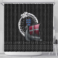 Denmark Viking Drakkar Shower Curtain Viking Blood - Wonder Print Shop