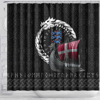 Denmark Viking Drakkar Shower Curtain Viking Blood - Wonder Print Shop