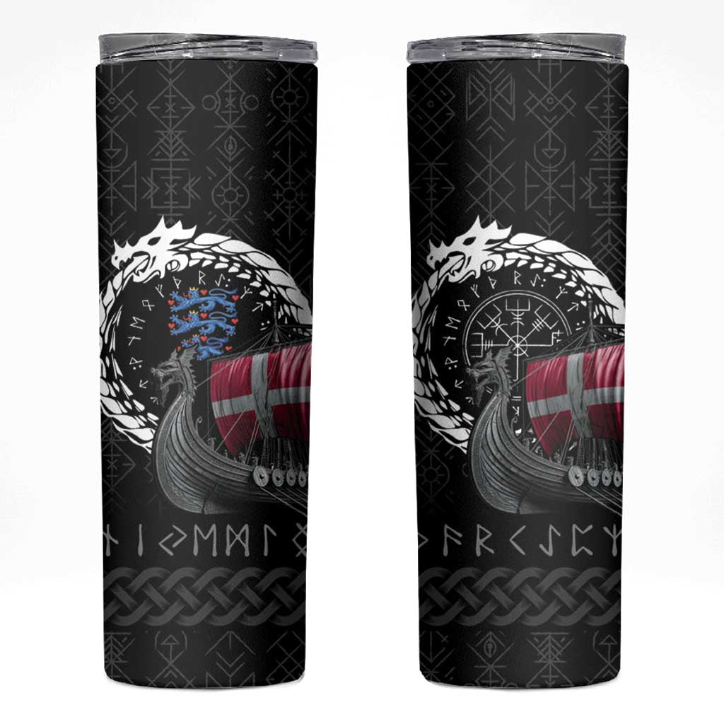 Denmark Viking Drakkar Skinny Tumbler Viking Blood - Wonder Print Shop
