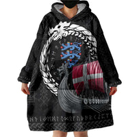 Denmark Viking Drakkar Wearable Blanket Hoodie Viking Blood - Wonder Print Shop