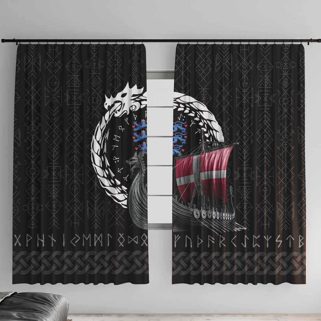 Denmark Viking Drakkar Window Curtain Viking Blood - Wonder Print Shop