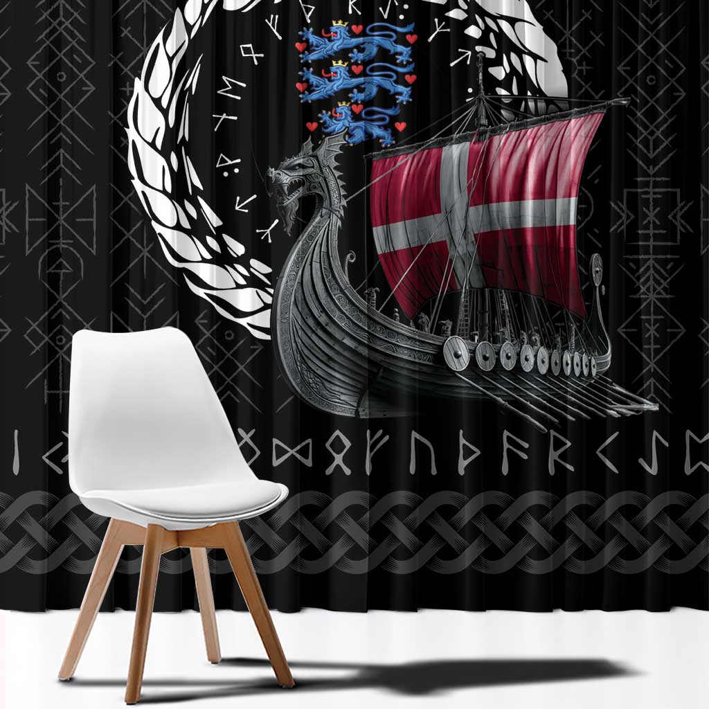 Denmark Viking Drakkar Window Curtain Viking Blood - Wonder Print Shop
