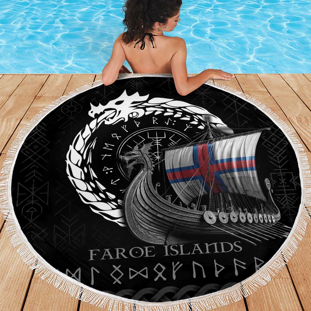 Faroe Islands Viking Drakkar Beach Blanket Viking Blood - Wonder Print Shop
