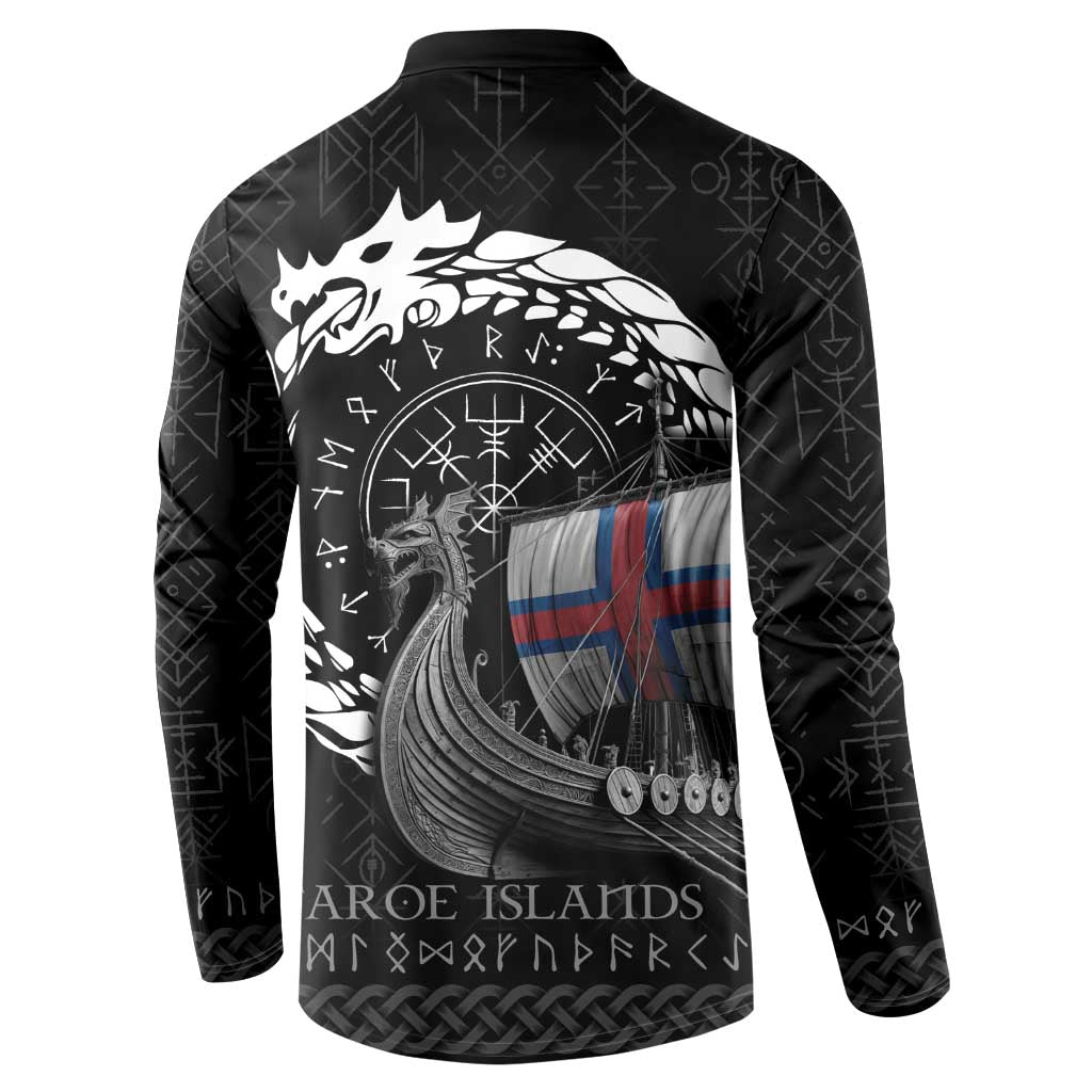 Faroe Islands Viking Drakkar Button Sweatshirt Viking Blood - Wonder Print Shop