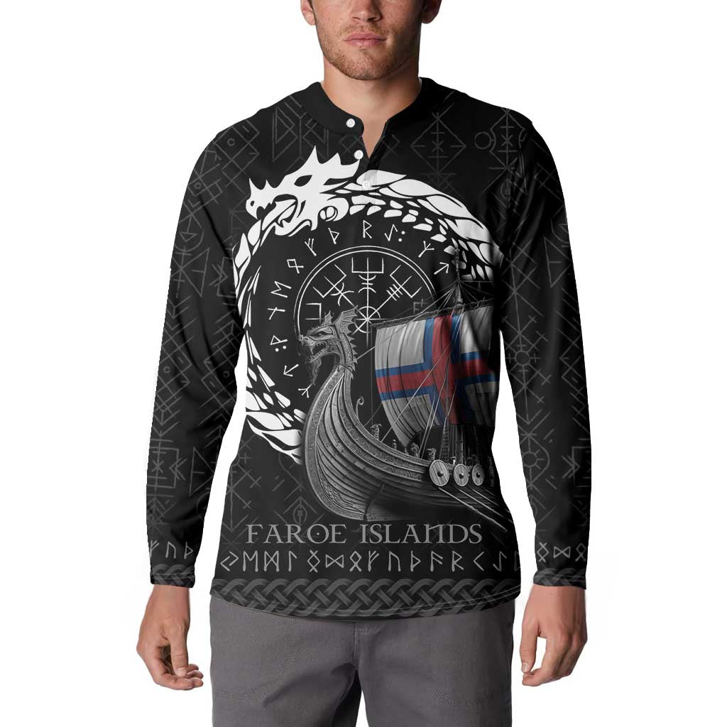 Faroe Islands Viking Drakkar Button Sweatshirt Viking Blood - Wonder Print Shop