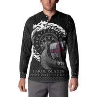 Faroe Islands Viking Drakkar Button Sweatshirt Viking Blood - Wonder Print Shop