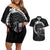 Faroe Islands Viking Drakkar Couples Matching Off Shoulder Short Dress and Hawaiian Shirt Viking Blood - Wonder Print Shop