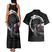 Faroe Islands Viking Drakkar Couples Matching Tank Maxi Dress and Hawaiian Shirt Viking Blood - Wonder Print Shop