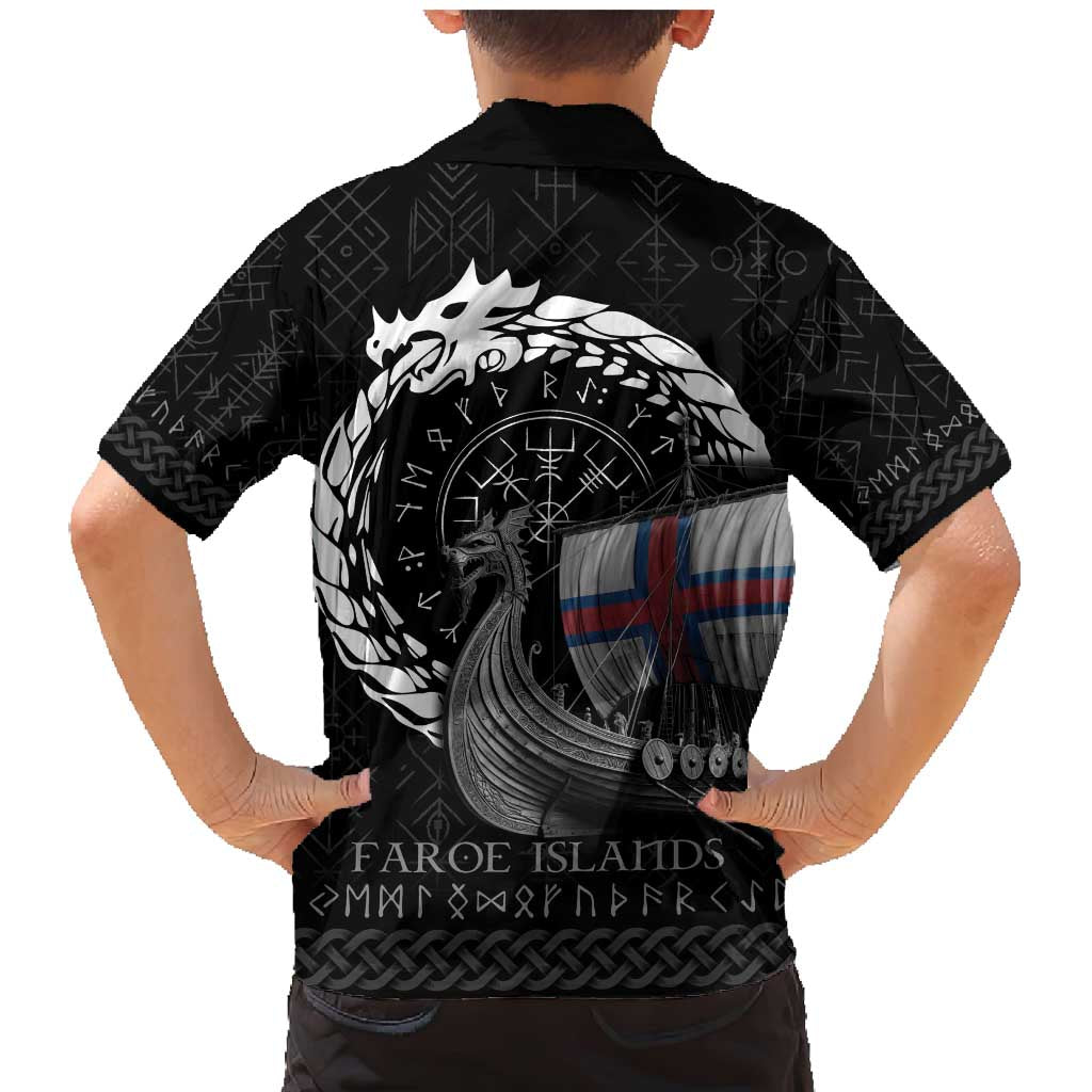 Faroe Islands Viking Drakkar Family Matching Mermaid Dress and Hawaiian Shirt Viking Blood - Wonder Print Shop