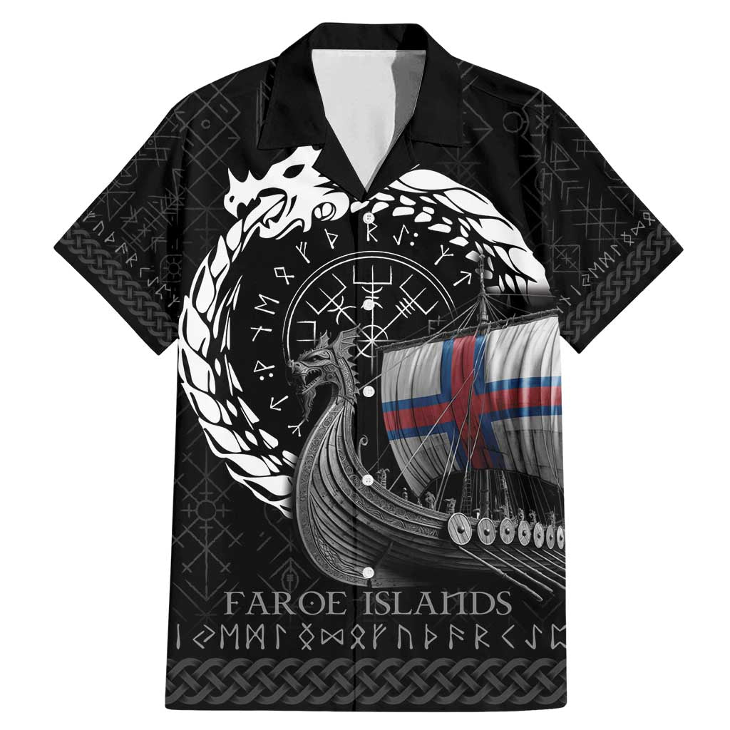 Faroe Islands Viking Drakkar Family Matching Mermaid Dress and Hawaiian Shirt Viking Blood - Wonder Print Shop