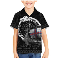 Faroe Islands Viking Drakkar Family Matching Mermaid Dress and Hawaiian Shirt Viking Blood - Wonder Print Shop