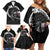 Faroe Islands Viking Drakkar Family Matching Off Shoulder Short Dress and Hawaiian Shirt Viking Blood - Wonder Print Shop