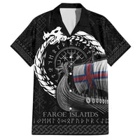 Faroe Islands Viking Drakkar Family Matching Short Sleeve Bodycon Dress and Hawaiian Shirt Viking Blood - Wonder Print Shop