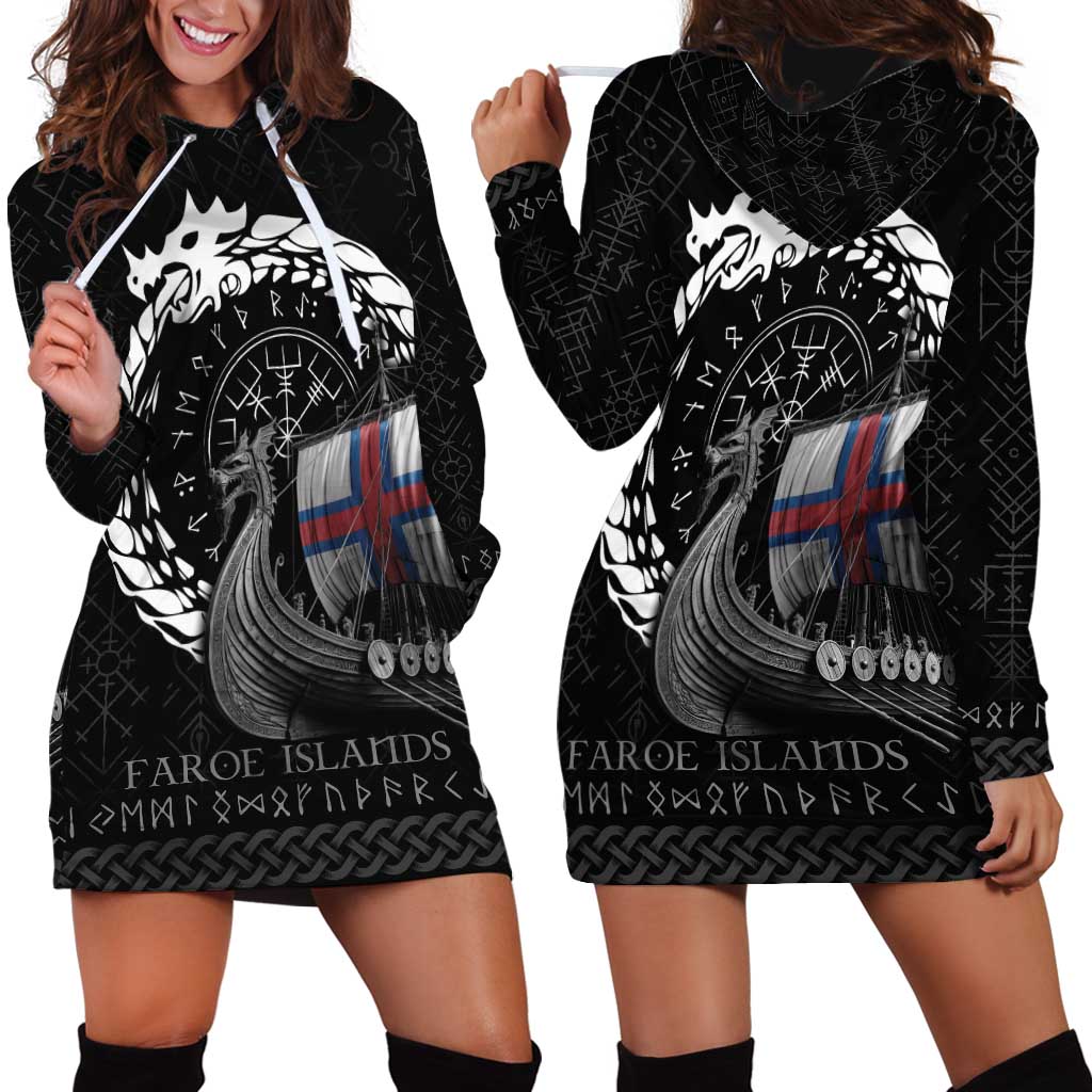 Faroe Islands Viking Drakkar Hoodie Dress Viking Blood - Wonder Print Shop