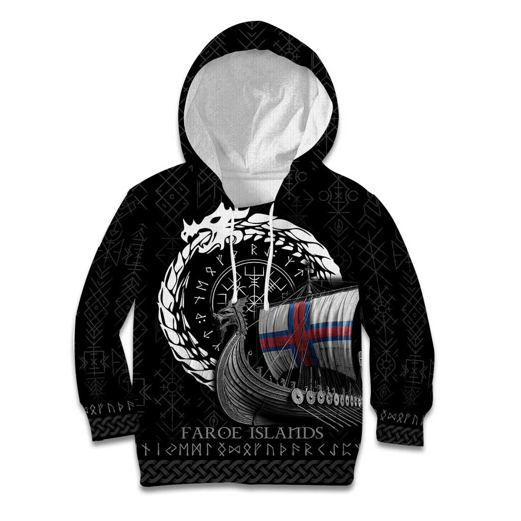Faroe Islands Viking Drakkar Kid Hoodie Viking Blood - Wonder Print Shop