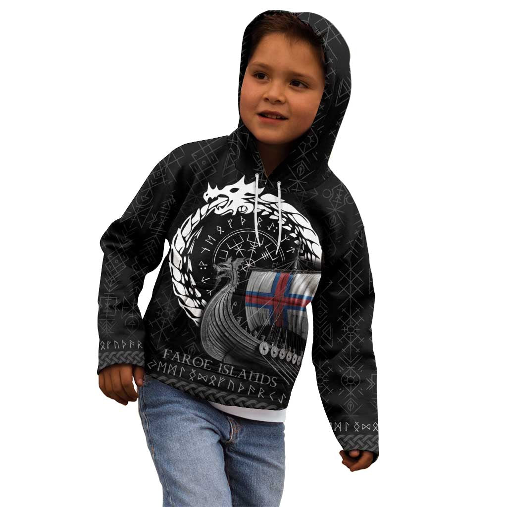 Faroe Islands Viking Drakkar Kid Hoodie Viking Blood - Wonder Print Shop
