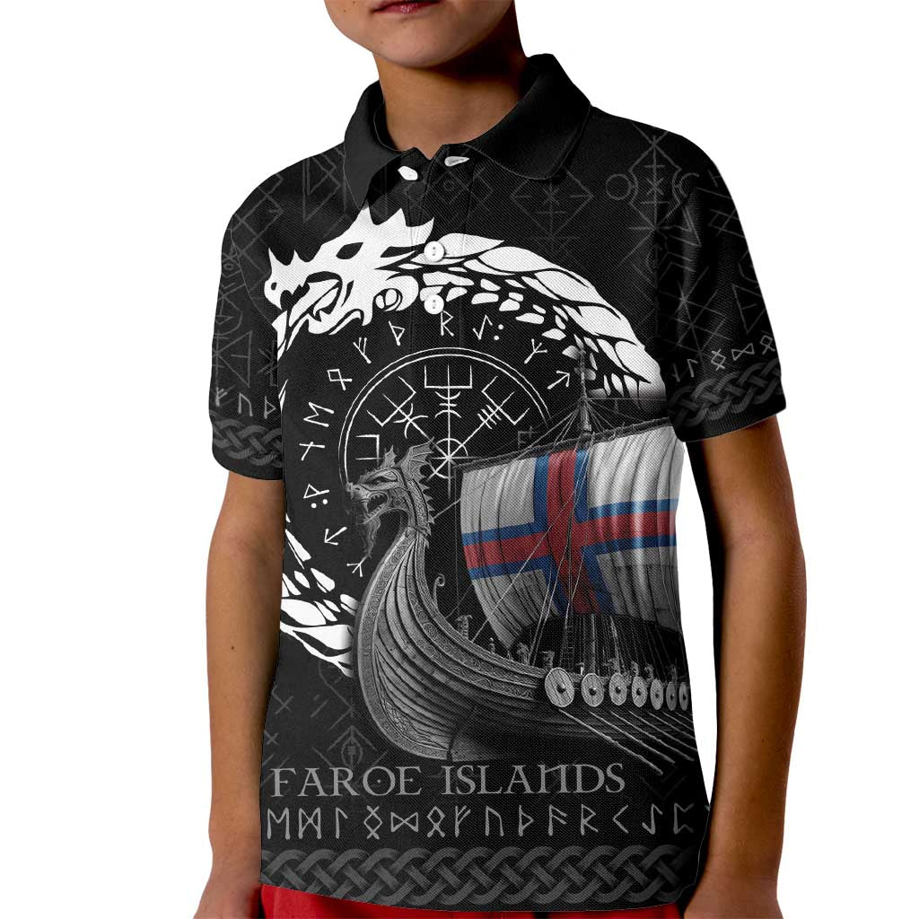 Faroe Islands Viking Drakkar Kid Polo Shirt Viking Blood - Wonder Print Shop