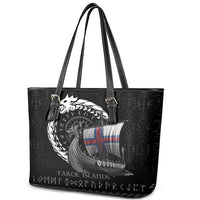 Faroe Islands Viking Drakkar Leather Tote Bag Viking Blood - Wonder Print Shop