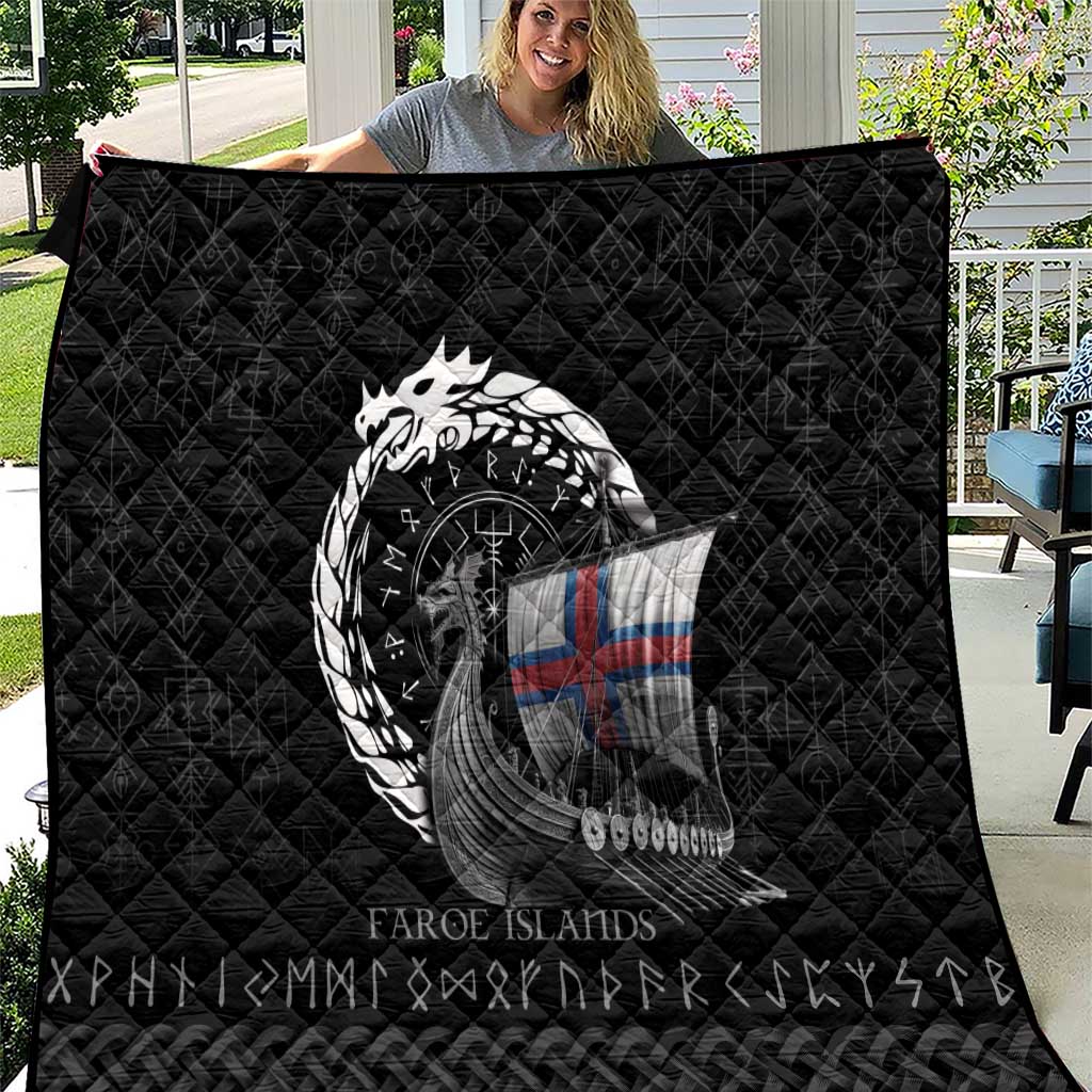 Faroe Islands Viking Drakkar Quilt Viking Blood - Wonder Print Shop