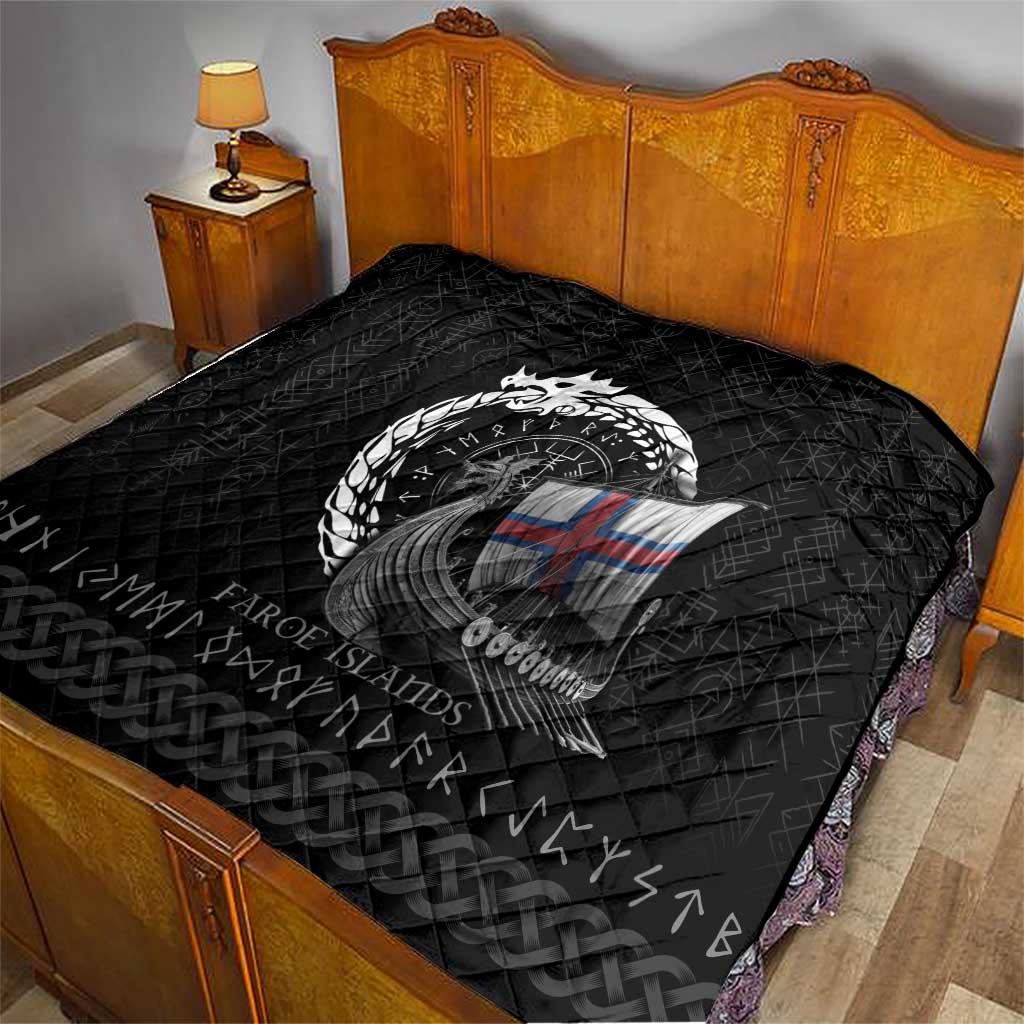 Faroe Islands Viking Drakkar Quilt Viking Blood - Wonder Print Shop