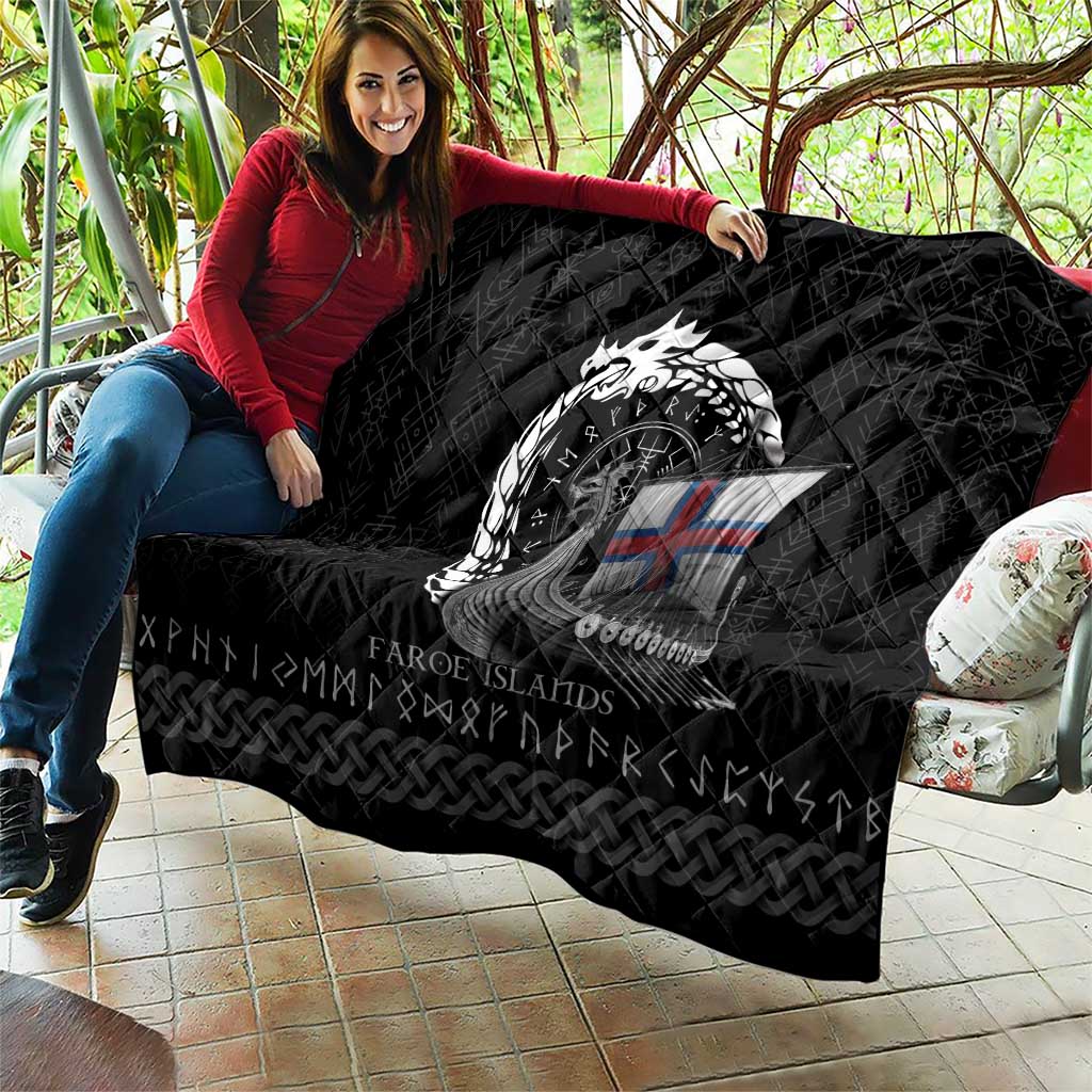 Faroe Islands Viking Drakkar Quilt Viking Blood - Wonder Print Shop