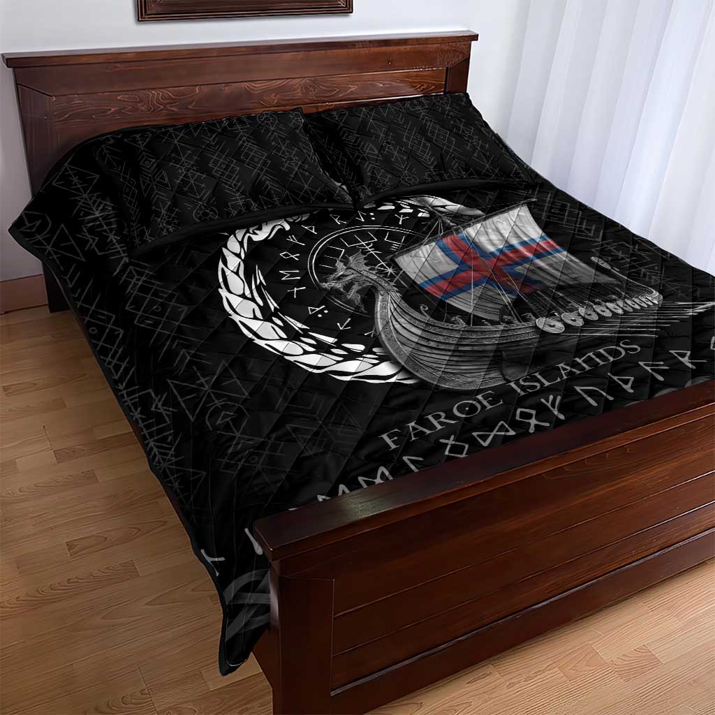 Faroe Islands Viking Drakkar Quilt Bed Set Viking Blood - Wonder Print Shop