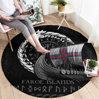 Faroe Islands Viking Drakkar Round Carpet Viking Blood - Wonder Print Shop