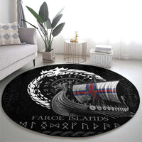 Faroe Islands Viking Drakkar Round Carpet Viking Blood - Wonder Print Shop