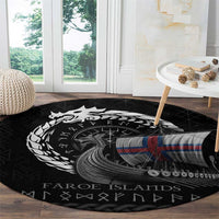 Faroe Islands Viking Drakkar Round Carpet Viking Blood - Wonder Print Shop