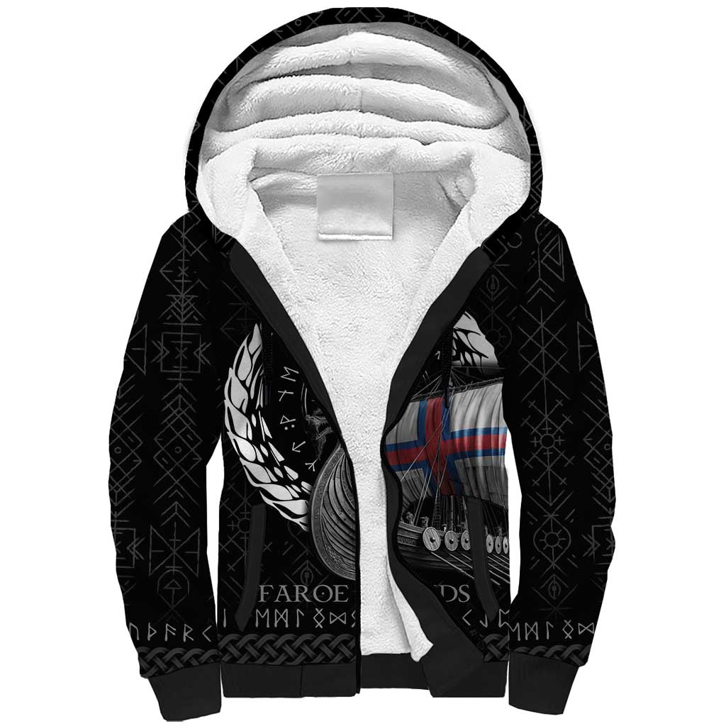 Faroe Islands Viking Drakkar Sherpa Hoodie Viking Blood - Wonder Print Shop