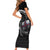 Faroe Islands Viking Drakkar Short Sleeve Bodycon Dress Viking Blood - Wonder Print Shop