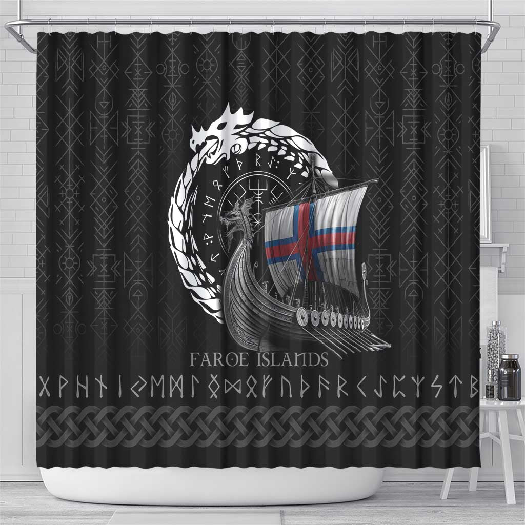 Faroe Islands Viking Drakkar Shower Curtain Viking Blood - Wonder Print Shop