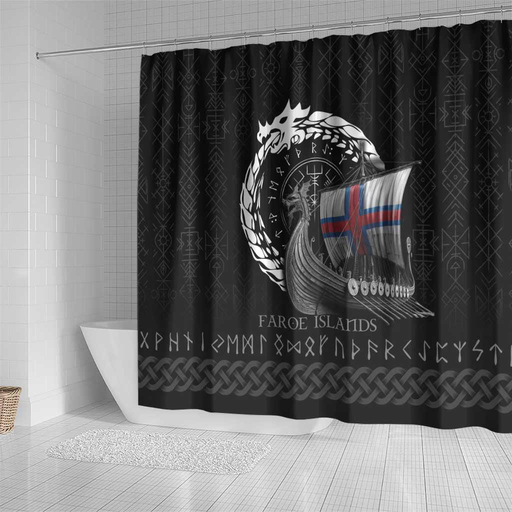 Faroe Islands Viking Drakkar Shower Curtain Viking Blood - Wonder Print Shop