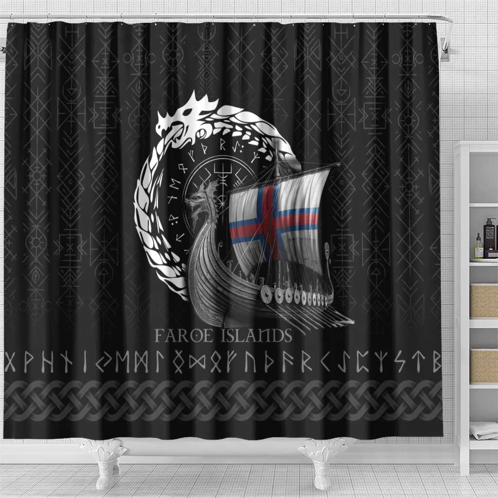 Faroe Islands Viking Drakkar Shower Curtain Viking Blood - Wonder Print Shop