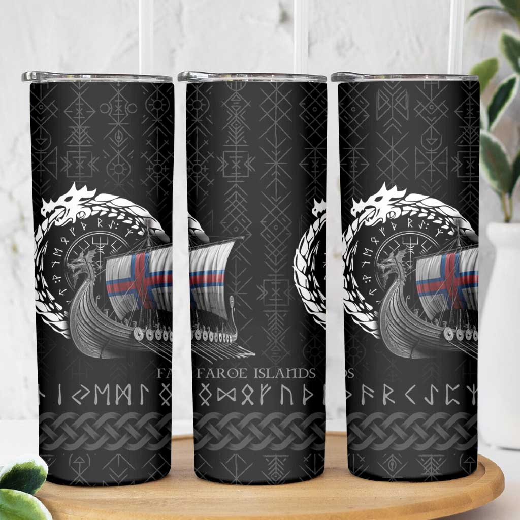 Faroe Islands Viking Drakkar Skinny Tumbler Viking Blood - Wonder Print Shop