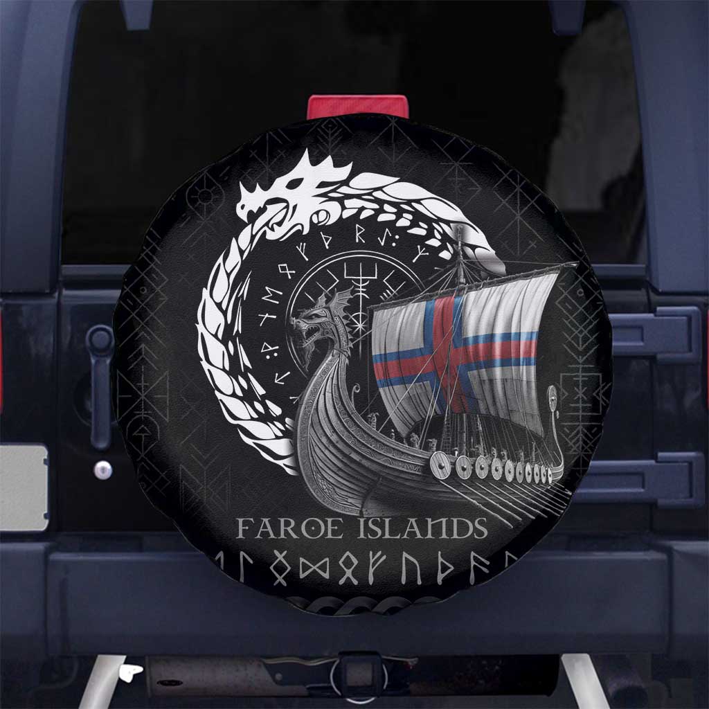 Faroe Islands Viking Drakkar Spare Tire Cover Viking Blood - Wonder Print Shop