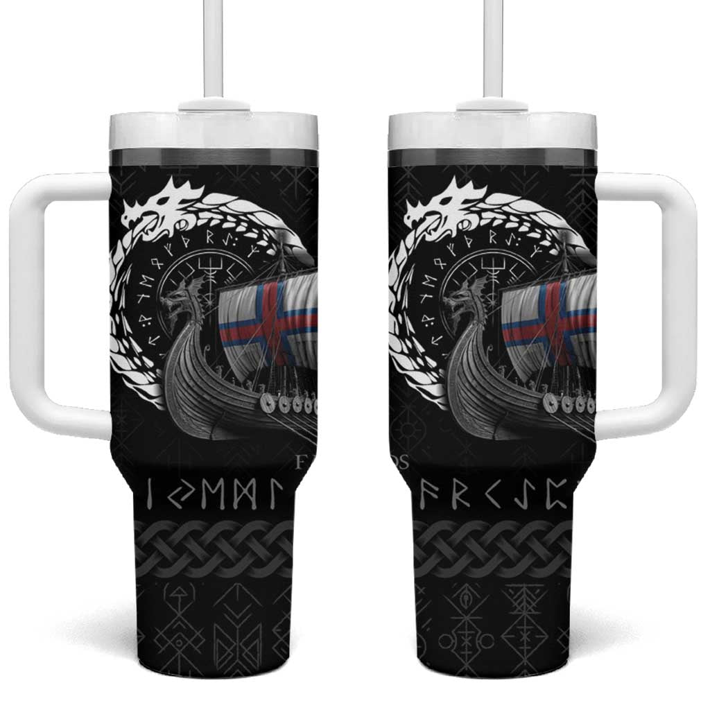 Faroe Islands Viking Drakkar Tumbler With Handle Viking Blood - Wonder Print Shop