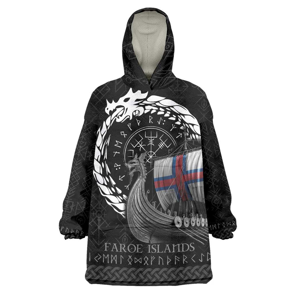 Faroe Islands Viking Drakkar Wearable Blanket Hoodie Viking Blood - Wonder Print Shop