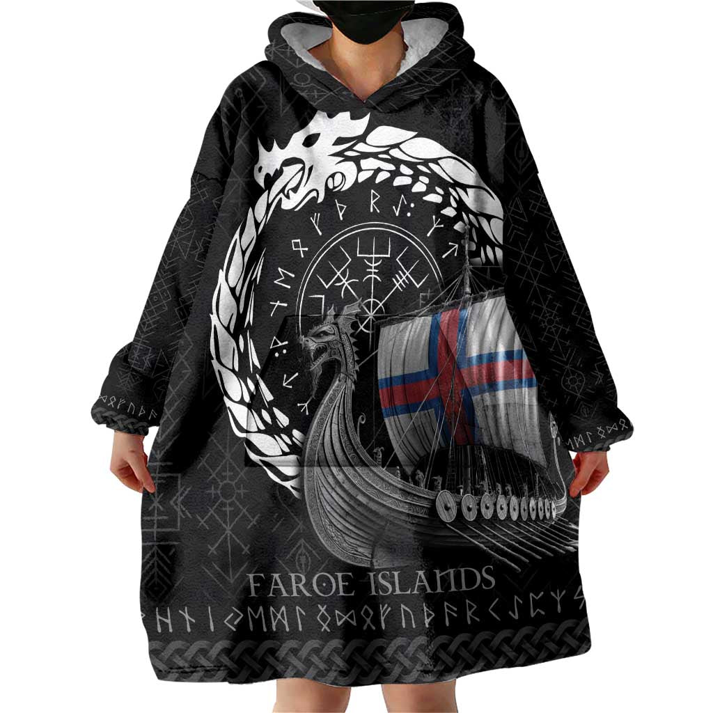 Faroe Islands Viking Drakkar Wearable Blanket Hoodie Viking Blood - Wonder Print Shop