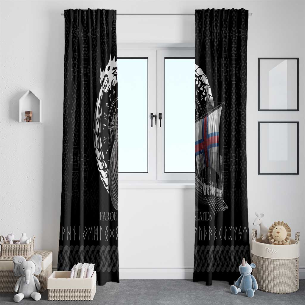 Faroe Islands Viking Drakkar Window Curtain Viking Blood - Wonder Print Shop