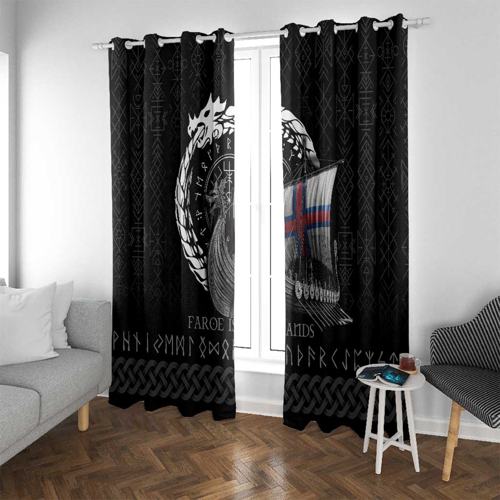 Faroe Islands Viking Drakkar Window Curtain Viking Blood - Wonder Print Shop