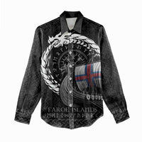 Faroe Islands Viking Drakkar Women Casual Shirt Viking Blood - Wonder Print Shop
