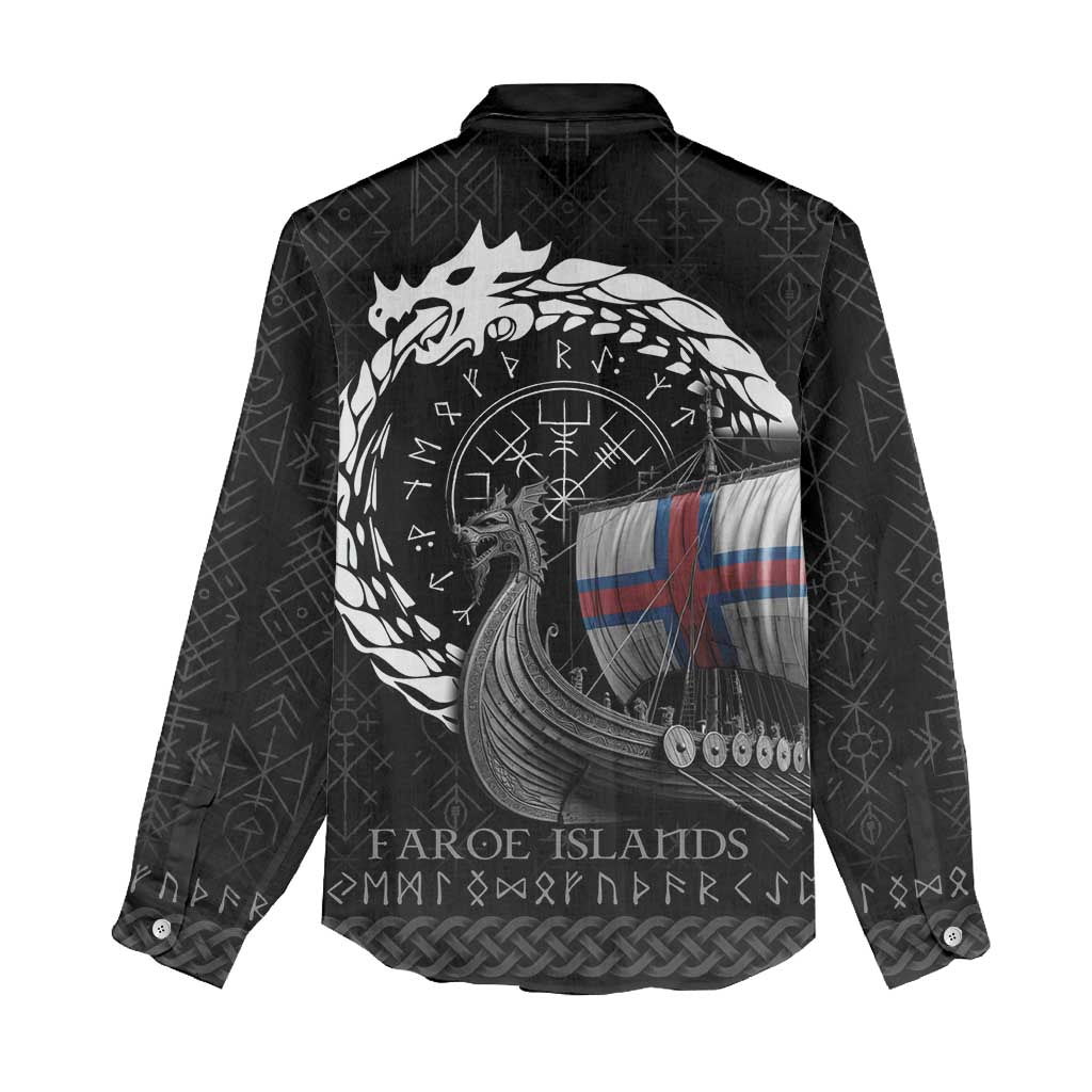 Faroe Islands Viking Drakkar Women Casual Shirt Viking Blood - Wonder Print Shop