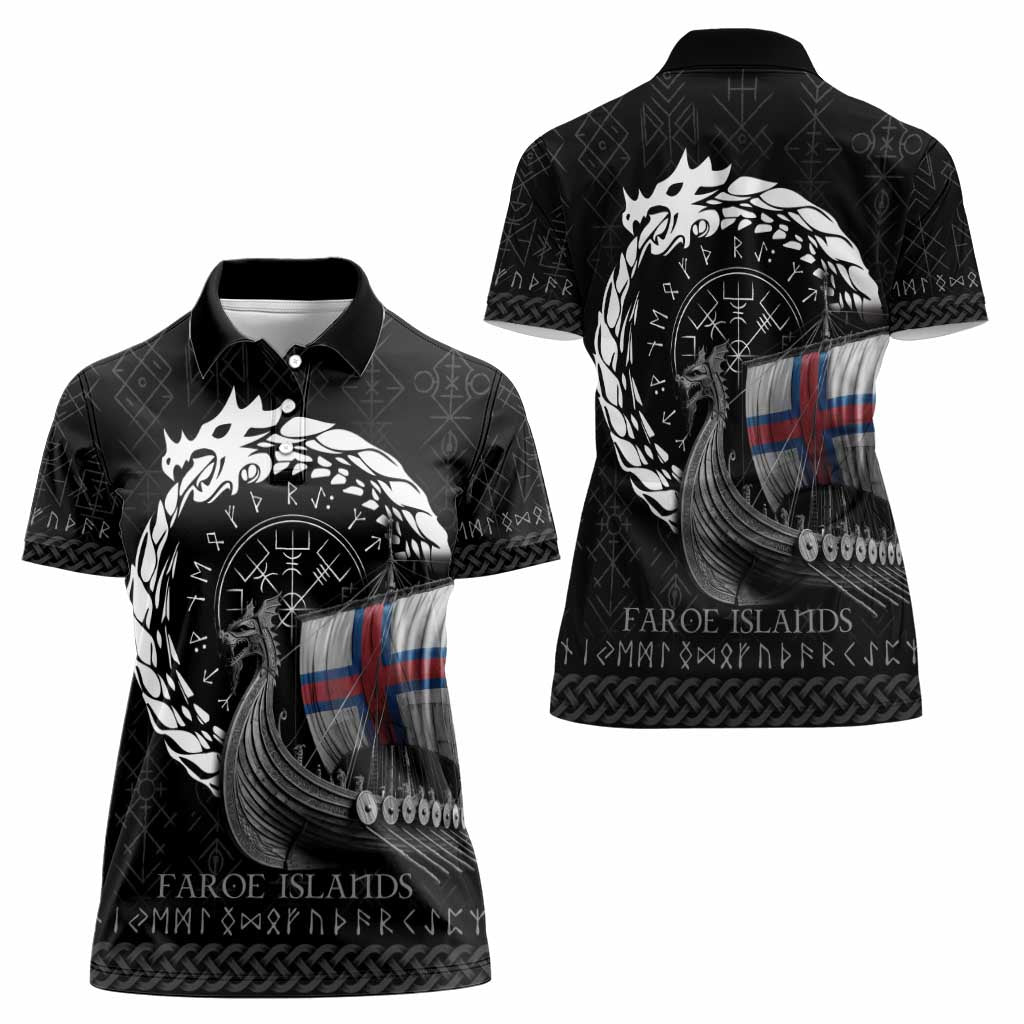 Faroe Islands Viking Drakkar Women Polo Shirt Viking Blood - Wonder Print Shop