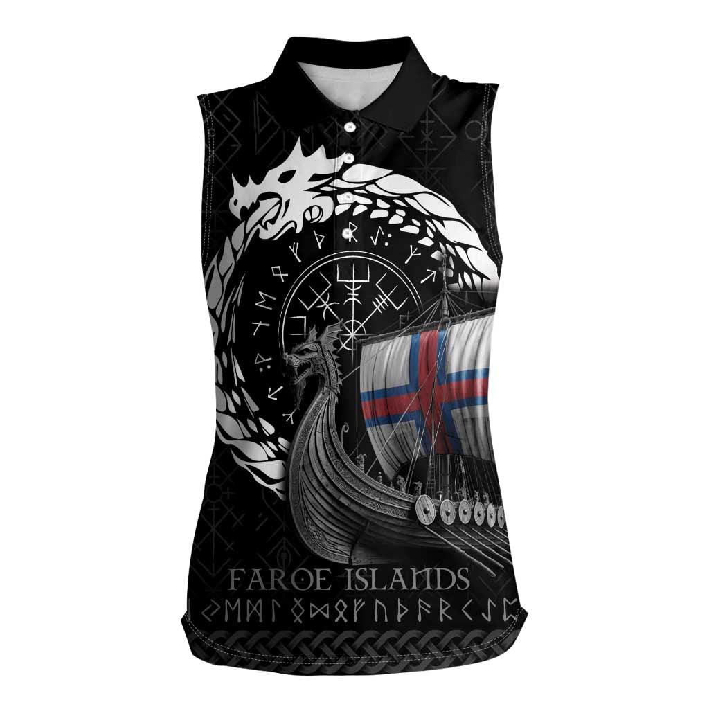 Faroe Islands Viking Drakkar Women Sleeveless Polo Shirt Viking Blood - Wonder Print Shop