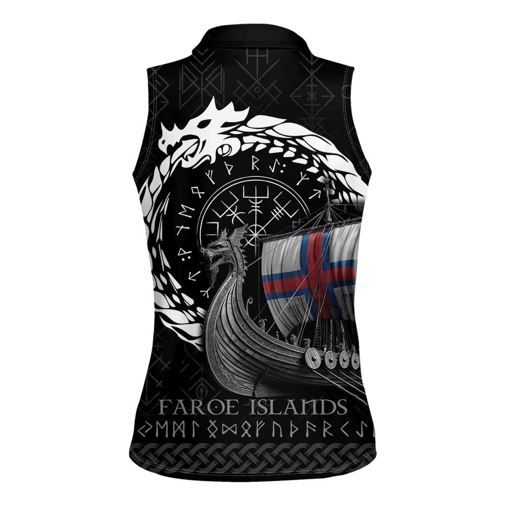 Faroe Islands Viking Drakkar Women Sleeveless Polo Shirt Viking Blood - Wonder Print Shop