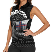 Faroe Islands Viking Drakkar Women Sleeveless Polo Shirt Viking Blood - Wonder Print Shop
